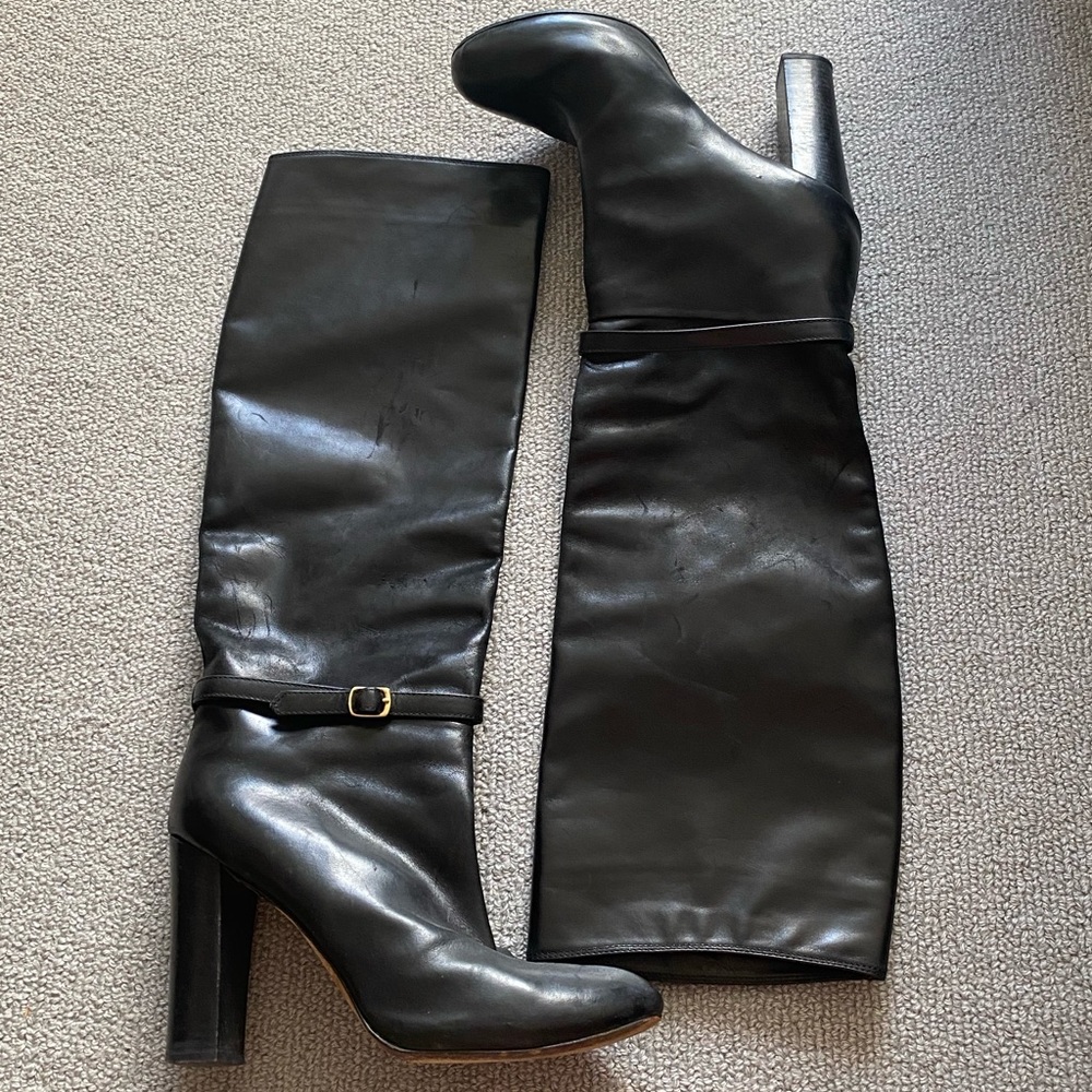 Paul & Joe Black Leather Heeled Boots
